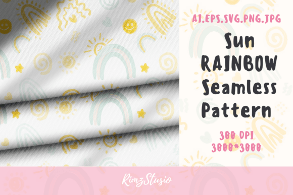 A Designer's Look at the Watercolor Sun Rainbow Pattern