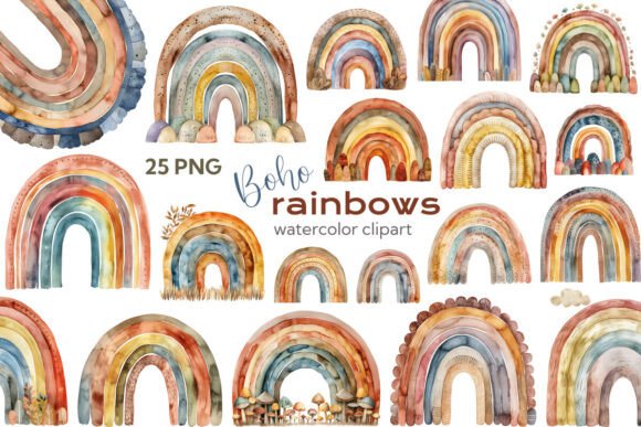 A Designer's Review: Boho Rainbow Graphics for Modern Projects