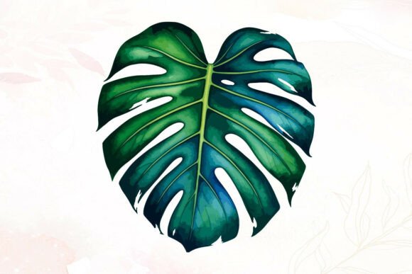A Designer's Review of the Monstera Leaf Watercolor Graphic