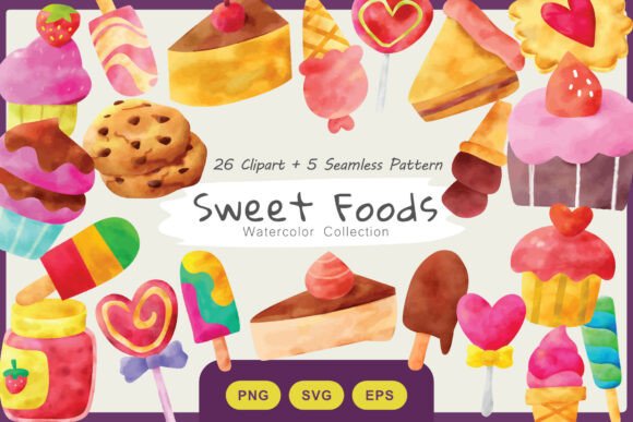 A Designer's Take on the Sweet Foods Watercolor Collection