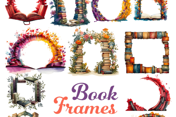 A Designer’s Review of Watercolor Book Frame Clipart for Embroidery