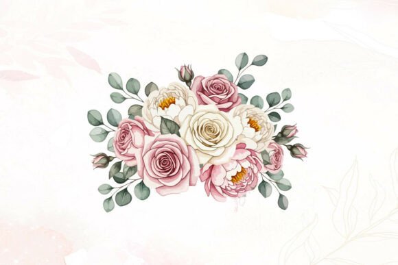 A Pastel Rose and Peony Bouquet Watercolor Design Review for Creators