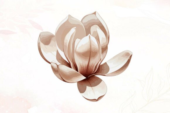 A Soft Magnolia Bloom for Handmade Brand Graphics