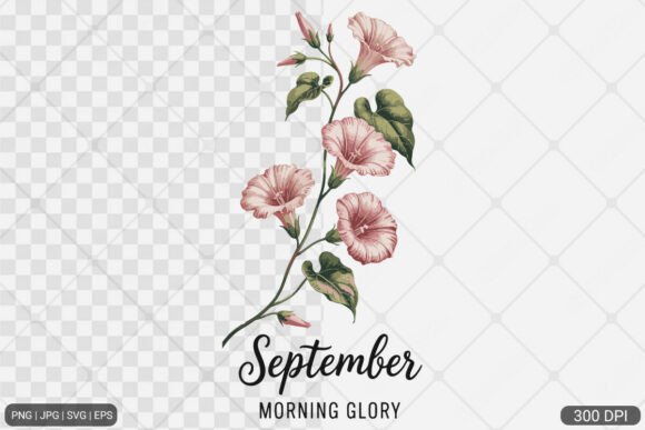 A Watercolor Flower Illustration for Month Graphics