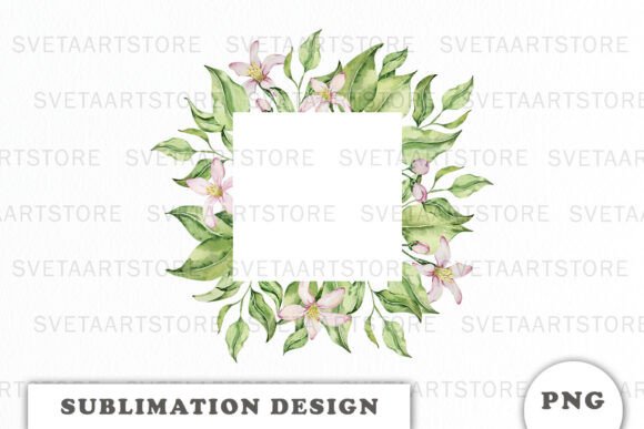 A Watercolor Lemon Frame for Crafts & Graphics