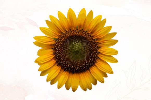 Bright Sunflower Watercolor Graphics for Crafters