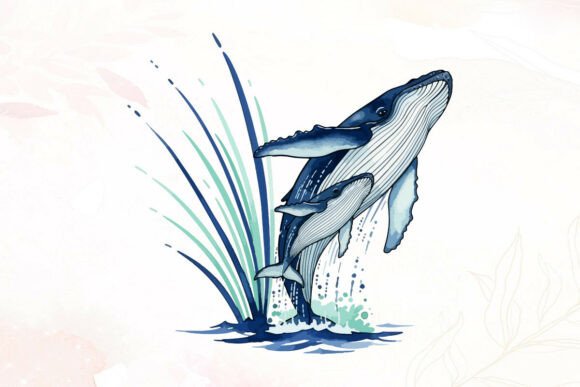 Majestic Watercolor Whale: A Top Tier Blog Graphic