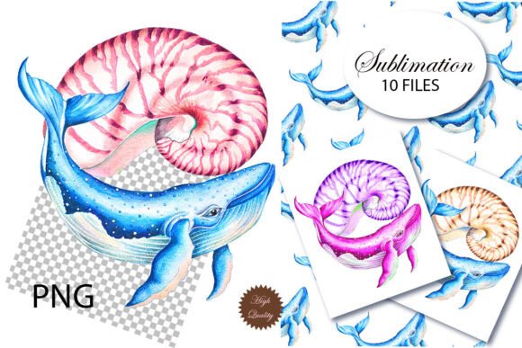 Reviewing the Sublimation Watercolor Whale Graphic for Client Projects