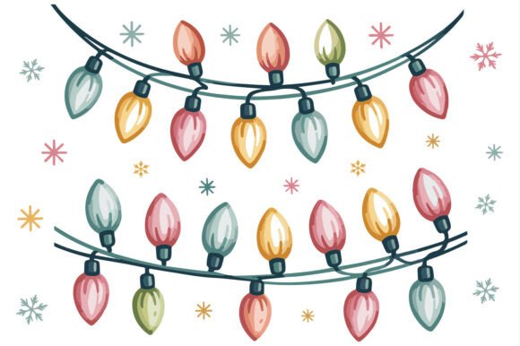 Watercolor Christmas Lights: An Embroidered Holiday Mood