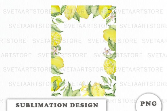 Watercolor Lemons Frame: A Brand Designer's Review