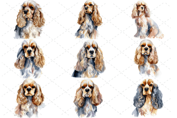 Watercolor Spaniel Art for Brands and Packaging