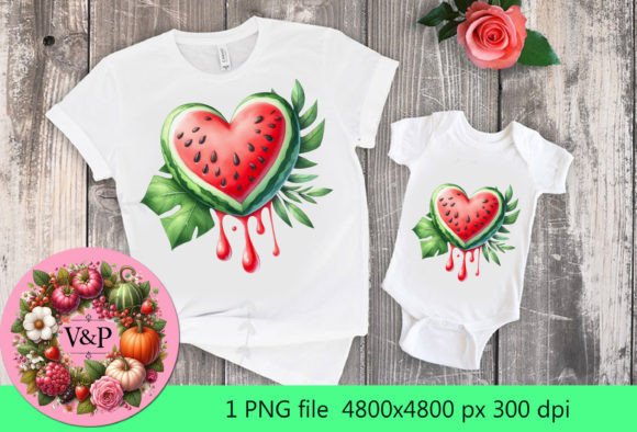 Watercolor Summer Watermelon Graphics for Crafters