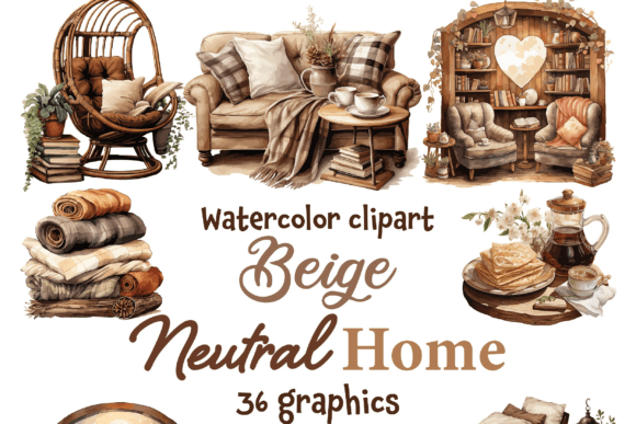 Why This Beige Watercolor Clipart Collection Is a Designer’s Secret Weapon